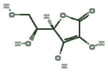 Skeletal diagram of Vitamin C