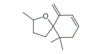 Skeletal diagram of Vitispirane